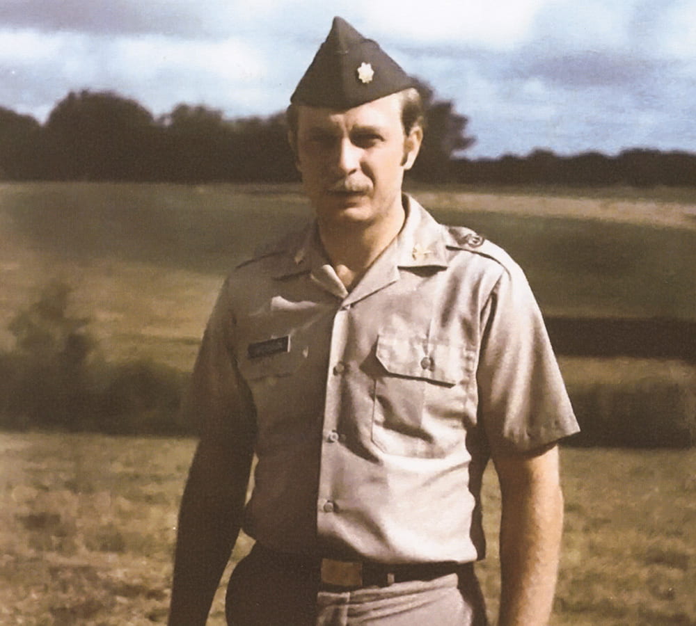 Young Harry Jacobson in his military uniform