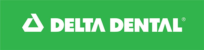 Delta Dental Logo on a green background